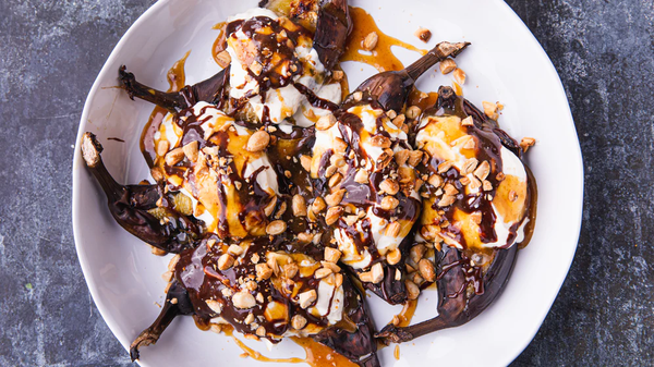 Bananas with Chocolate & Caramel | Gozney