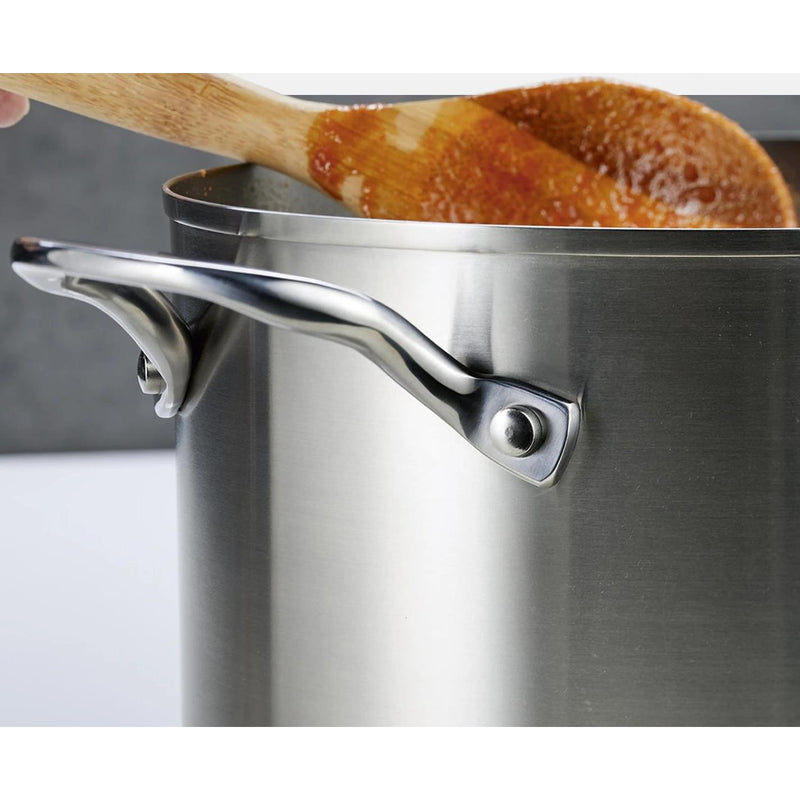 KitchenAid 8qt 3-Ply Base Stainless Steel Stock Pot with Lid 71003 IMAGE 3