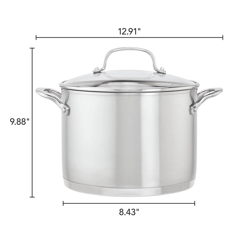 KitchenAid 8qt 3-Ply Base Stainless Steel Stock Pot with Lid 71003 IMAGE 4