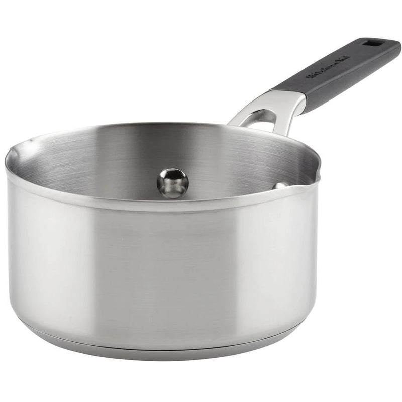 KitchenAid 1qt Stainless Steel Saucepan with Pour Spouts 71018 IMAGE 1