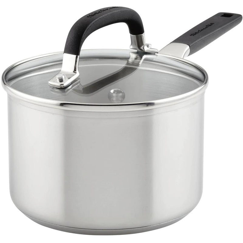 KitchenAid 2qt Stainless Steel Saucepan with Measuring Marks & Lid 71020 IMAGE 1