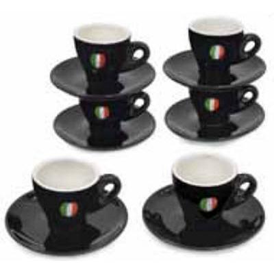 Sara Cucina 6-Piece 3oz Italian Bean Espresso Cup Set 3SP3FT-BEAN IMAGE 1