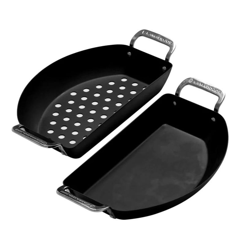 Kamado Joe Karbon Steel™ Half Moon Pan Set KJ15124822 IMAGE 1