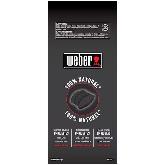 Weber Charcoal Briquettes 20 lbs 3400212 IMAGE 2