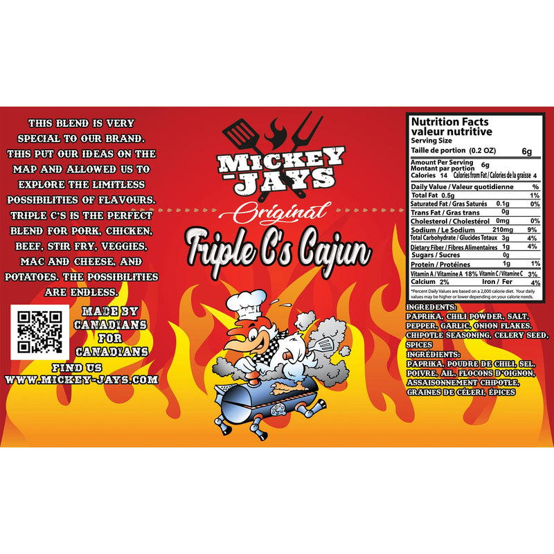 Mickey Jays Triple C's Cajun Regular Seasoning MJTTCSM IMAGE 2