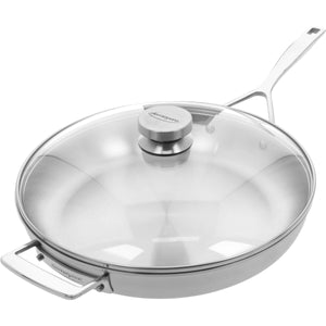 Demeyere Essential 12.5-inch Frying Pan with Lid 1015802 IMAGE 1