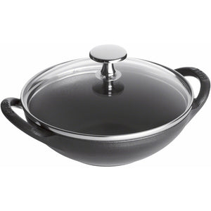 Staub 16 cm Cast Iron Wok with Glass Lid 1004675 IMAGE 1