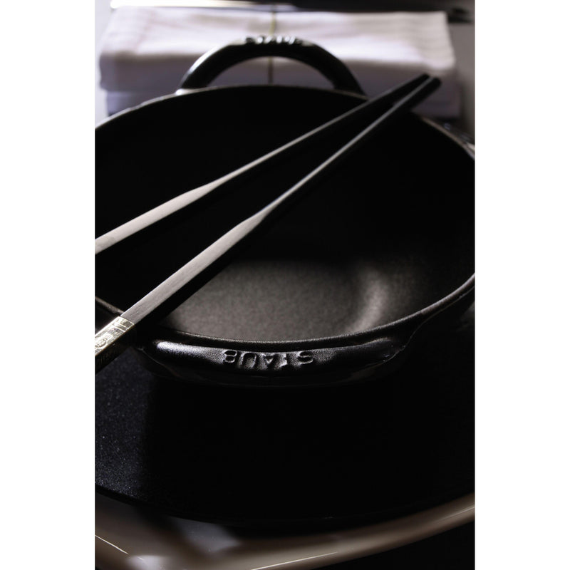 Staub 16 cm Cast Iron Wok with Glass Lid 1004675 IMAGE 5