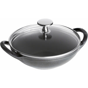 Staub 16 cm Cast Iron Wok with Glass Lid 1004677 IMAGE 1