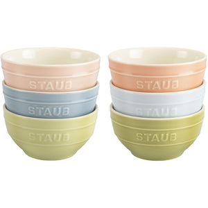 Staub 6-Piece ceramic bowl set in macaron colours 40508-241 IMAGE 1