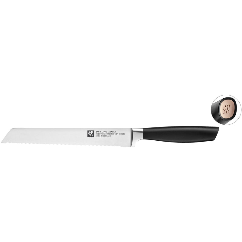 Zwilling 8-inch ALL*STAR Bread Knife - Rose Gold Logo 1022853 IMAGE 1