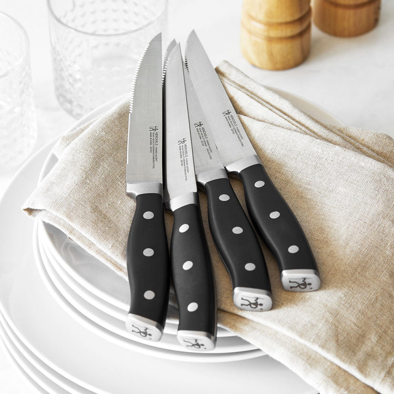 Henckels 4-Piece Forged Accent Steak Knife Set - Black 1011268 IMAGE 2