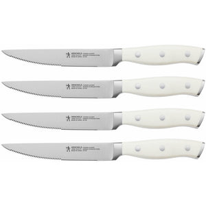 Henckels 4-Piece Forged Accent Steak Knife Set - White 1011266 IMAGE 1