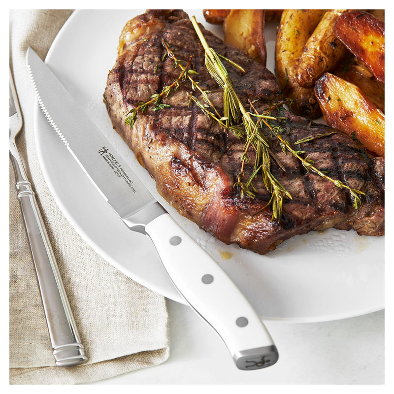 Henckels 4-Piece Forged Accent Steak Knife Set - White 1011266 IMAGE 3