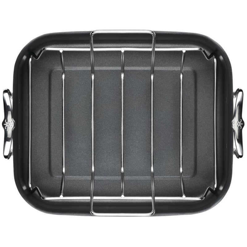 Hestan Provisions Classic Clad Nonstick Roaster with Stainless Steel Rack, 14.5-inch 31684 IMAGE 4