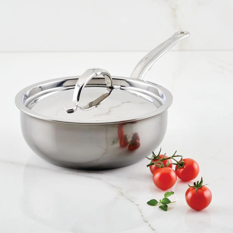 Hestan NanoBond Titanium Stainless Steel Saucier Pan with Lid, 2-Quart 60045 IMAGE 3