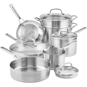 KitchenAid 3-Ply Base Stainless Steel Cookware Set, 11-Piece 71001-TF05 IMAGE 1