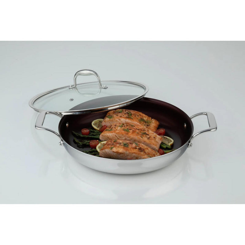 Meyer Supersteel Stainless Steel 32cm/12" Everyday Pan Non Stick Skillet with cover 3513-32-00 IMAGE 3