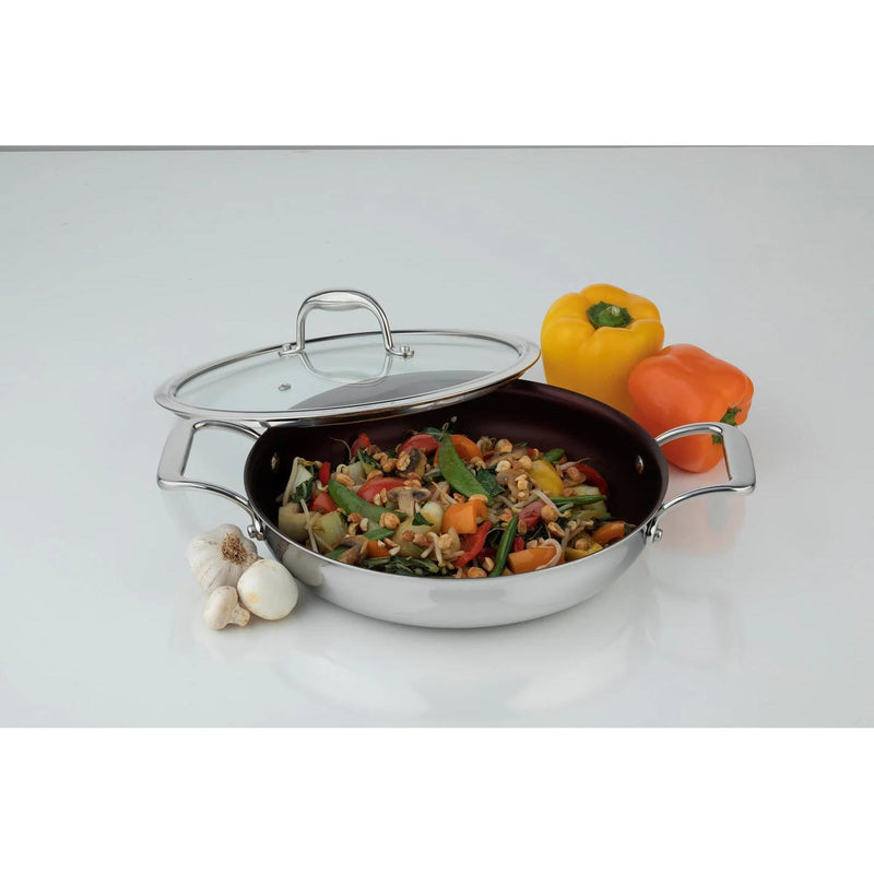 Meyer Supersteel Stainless Steel 32cm/12" Everyday Pan Non Stick Skillet with cover 3513-32-00 IMAGE 4