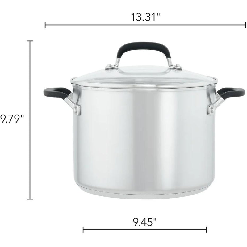 KitchenAid Stainless Steel Stockpot with Measuring Marks and Lid, 8-Quart 71022-TF05 IMAGE 6