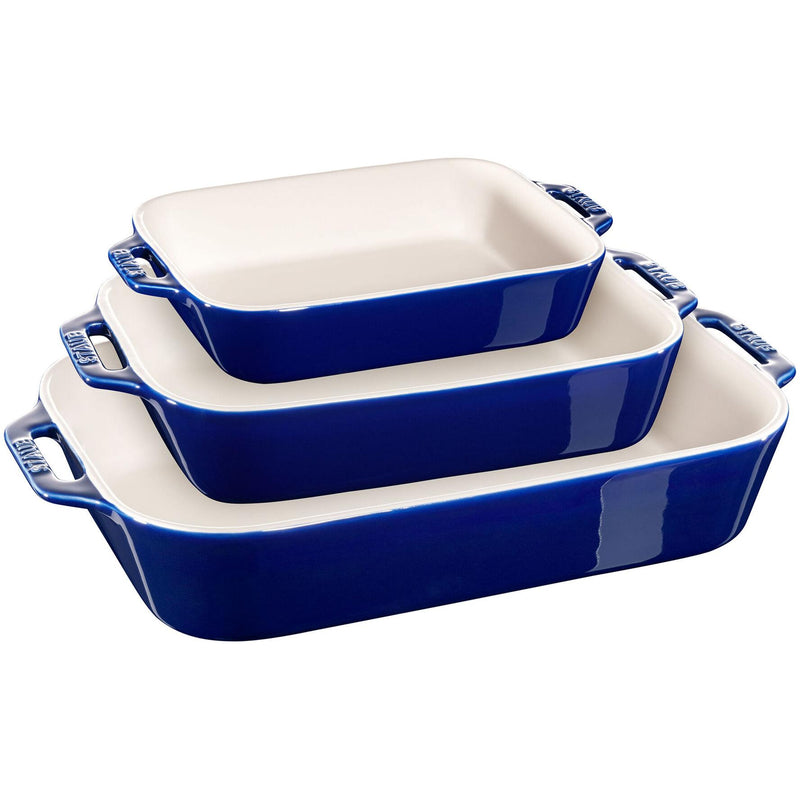 Staub Ceramique Rectangular Baking Dish Set - 3-Piece 1008689 IMAGE 1