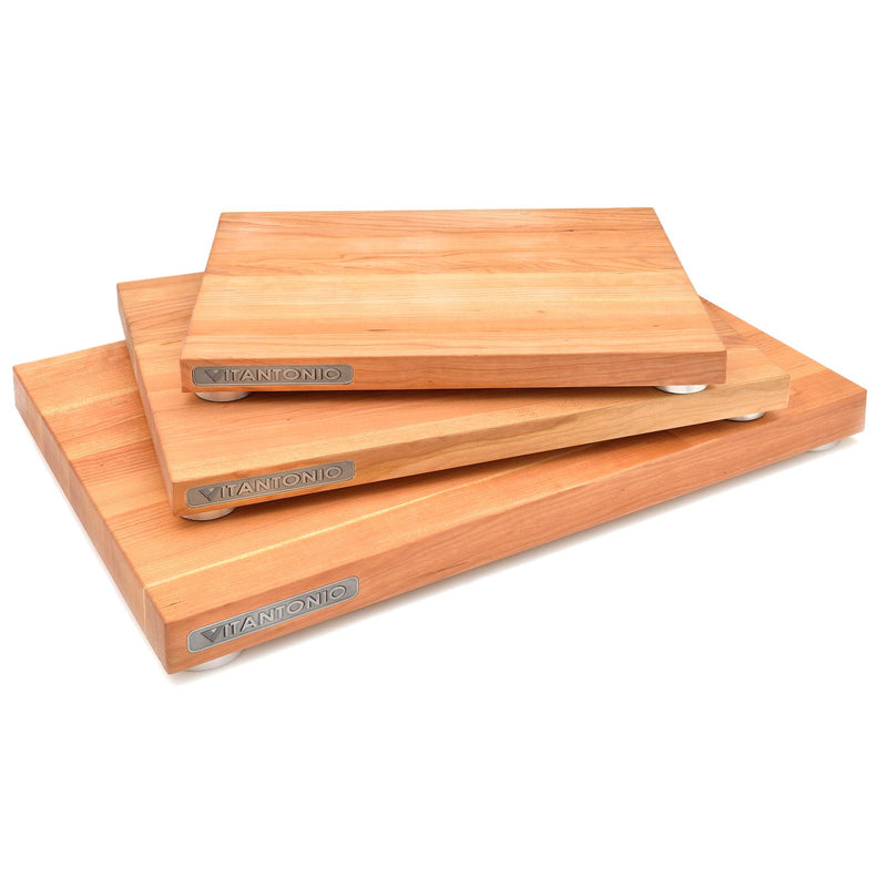 Vitantonio Cherry Wood Footed Chopping Block - 20" x 14" x 1.5" 211415 IMAGE 2