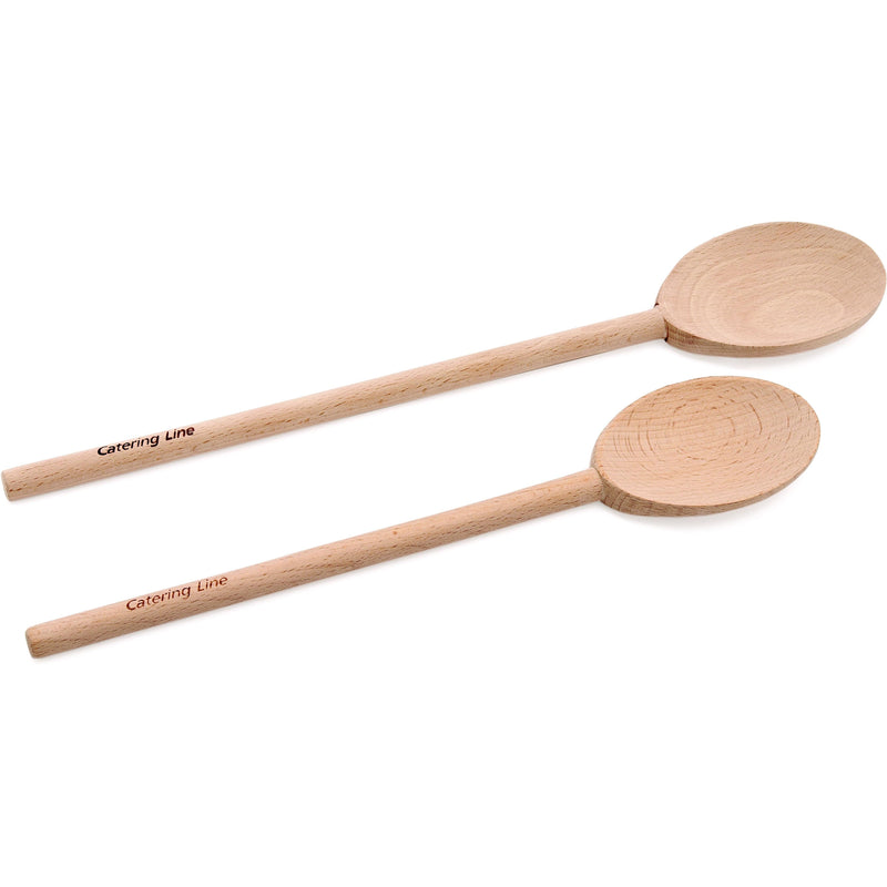 Catering Line 30cm Large Oval Head Wooden Spoon 5012E IMAGE 1