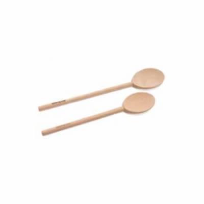 Catering Line 35cm Large Oval Head Wooden Spoon 5012D IMAGE 1