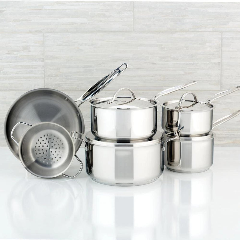 Meyer Confederation Stainless Steel Cookware Set, 10-Piece 2401-10-00 IMAGE 2