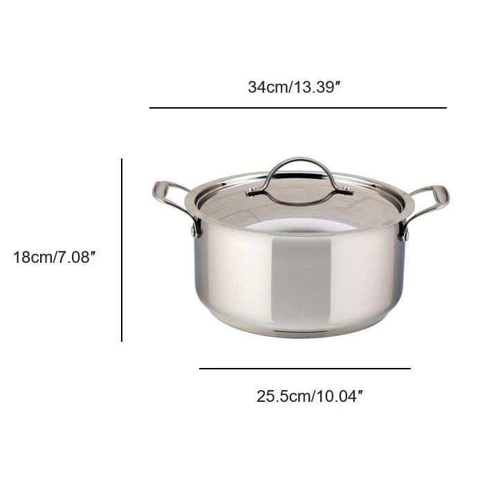 Meyer Confederation Stainless Steel 5L Dutch Oven with cover 2407-24-05 IMAGE 3
