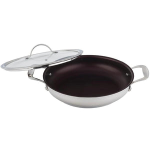 Meyer Confederation Stainless Steel 28cm/11" Everyday Pan Non Stick Skillet with cover 2413-28-00 IMAGE 1