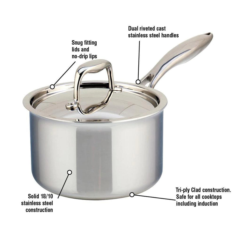 Meyer SuperSteel Tri-Ply Clad Stainless Steel 1.5L Saucepan with Cover 3506-16-15 IMAGE 2