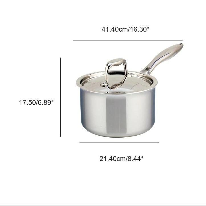 Meyer SuperSteel Tri-Ply Clad Stainless Steel 3L Saucepan with Cover 3506-20-03 IMAGE 3