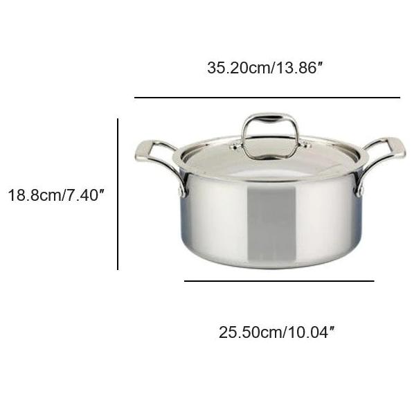 Meyer SuperSteel Tri-Ply Clad Stainless Steel 5L Dutch Oven with Cover 3507-24-05 IMAGE 3