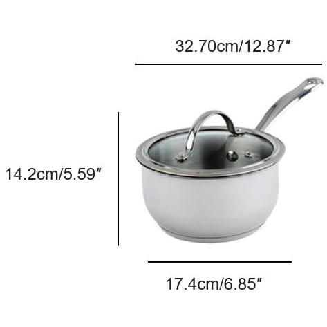 Meyer Nouvelle Stainless Steel 1.5L Saucepan with Tempered Glass Lid 8506-16-15 IMAGE 2